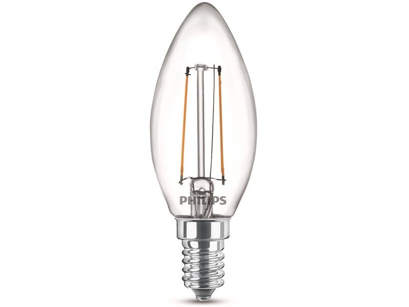 Philips Lampe LEDcla 25W E14 B35 WW CL ND Warmweiss Leuchtmittel B35 mit klarem Glas