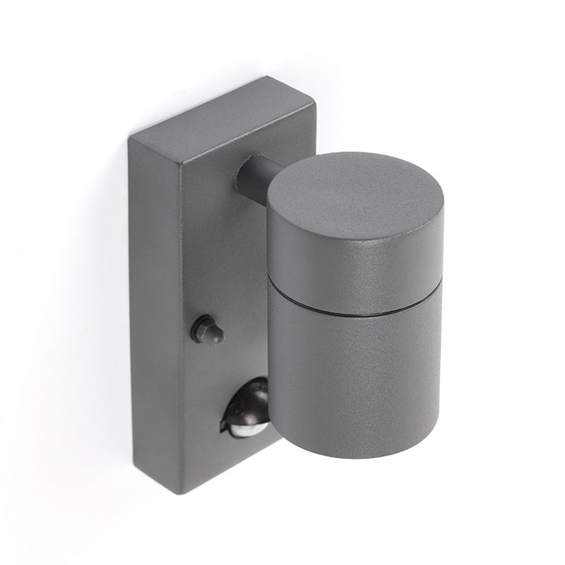Buitenwandlamp antraciet IP44 met bewegingssensor - Solo