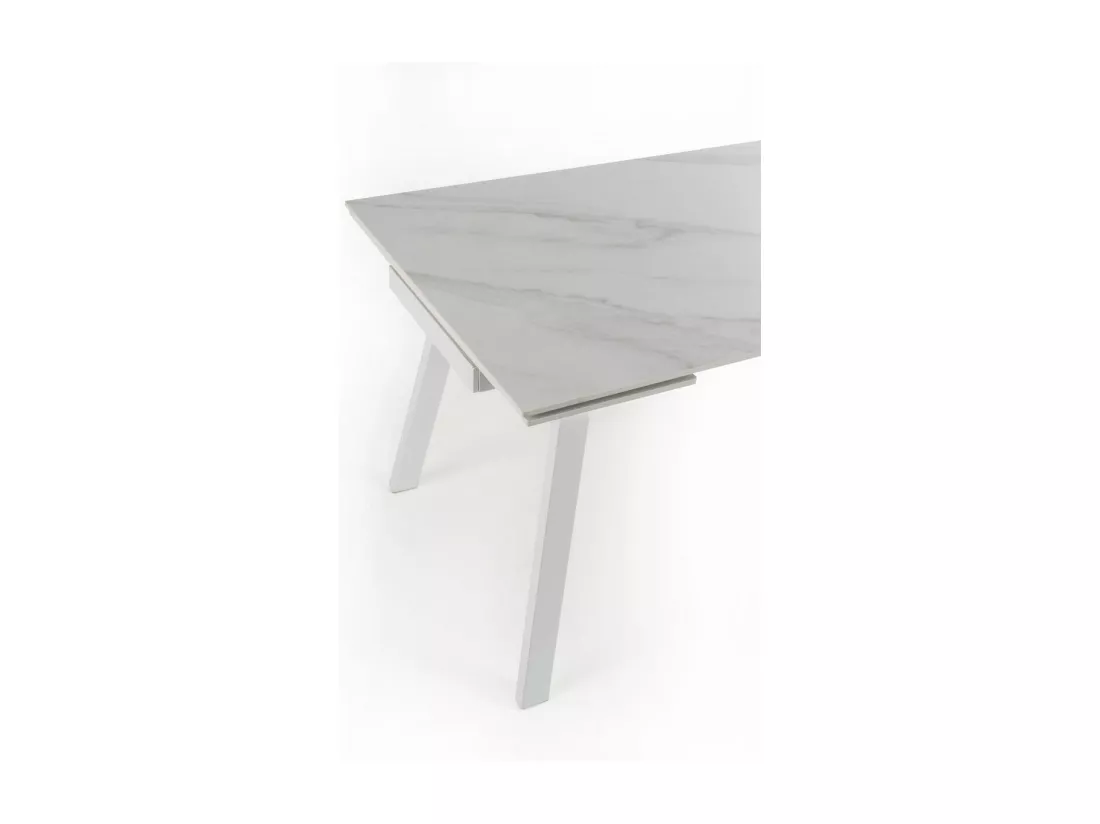 Dylan Table Extensible (140/200 x 80 cm) en Céramique Blanche