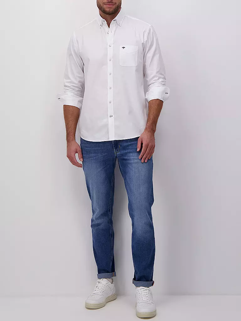 FYNCH HATTON Hemd Regular Fit  weiss