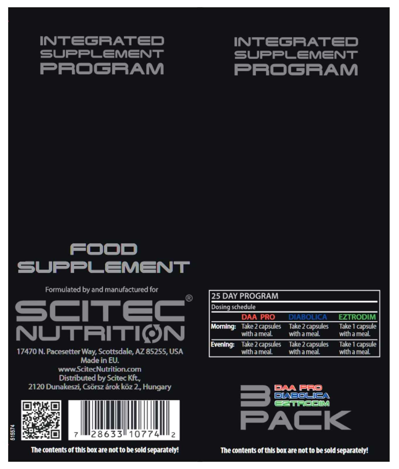 Pacote Trio HOS da Scitec Nutrition
