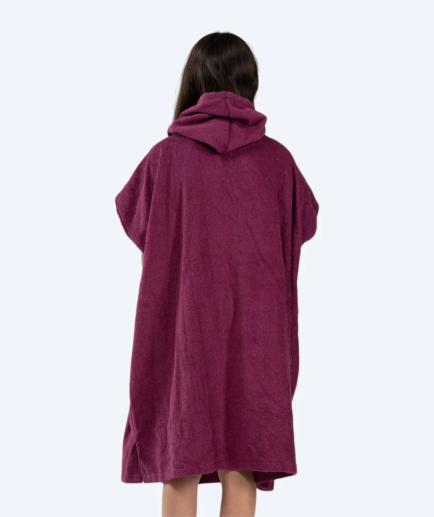 Watery badeponcho til junior - Bomuld - Lilla