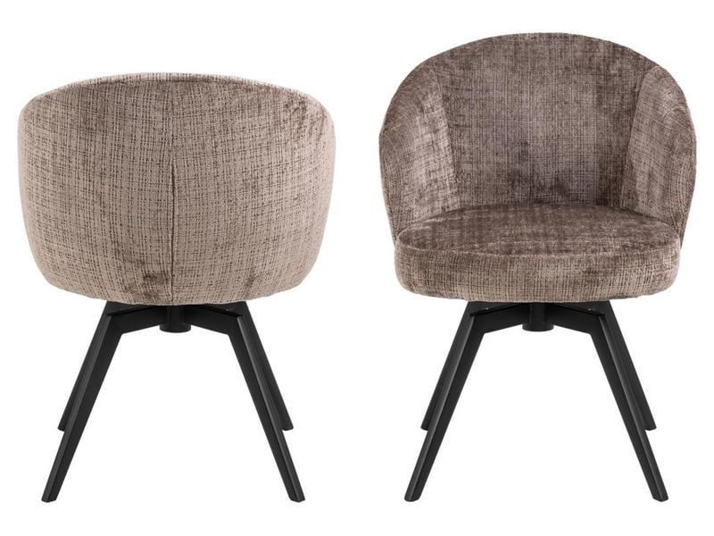 AC Design Stuhl Darlene 1 Stück, Braun Eleganter Esszimmerstuhl mit bequemem Sitz