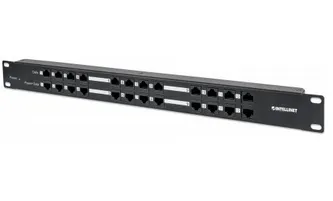 Intellinet 720342, RJ-45, Cat5e, Sort, Metal, Reolmontering, 1U