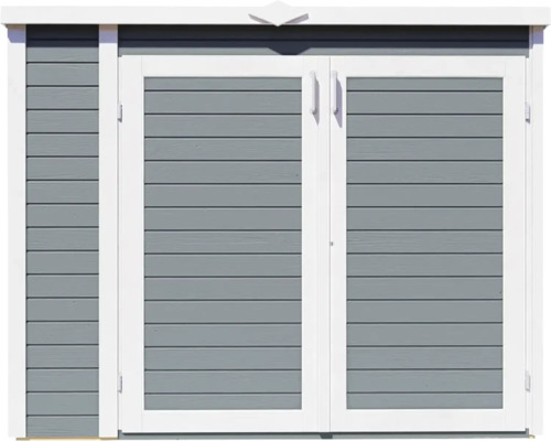 Tuinhuis/fietsenstalling/vuilnisbak Bertilo Multi-Box 3 200x82x163 cm lichtgrijs