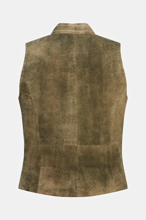 Weste, Ziegen Veloursleder, Tracht, Stehkragen