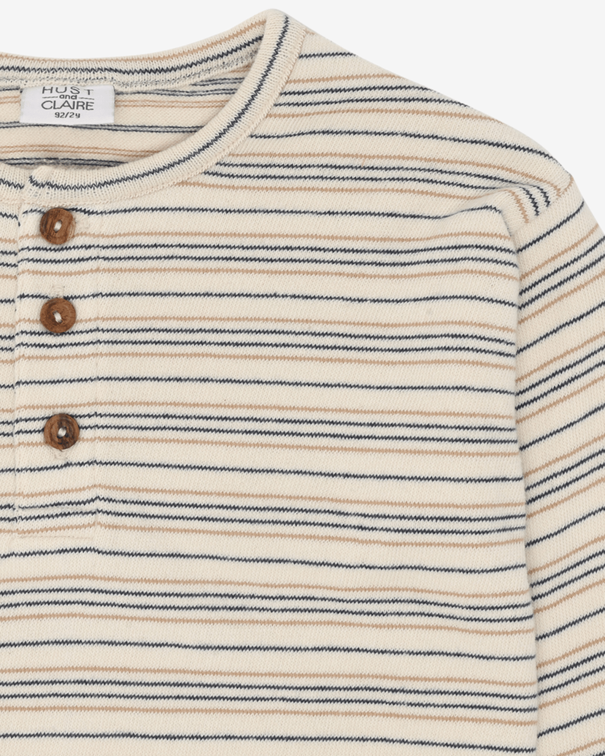 Genser m/ Knappestolpe – Terry Øko Bomull | HCSune Knitted stripe