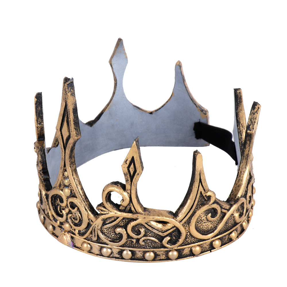 Schaumstoff Krone Fasnachts König Kostüm Zubehör Motto Party Accessoire Halloween Foto Requisite - Gold