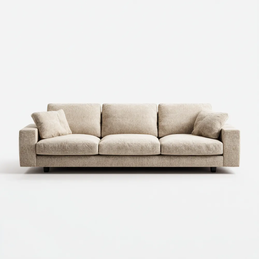 3-Sitzer-Sofa Stoff 220x90x85 cm - Beige - Modernes Design