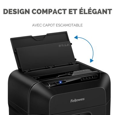 Fellowes AutoMax 90M - destructeur de documents coupe croisée mini-cut - 90 feuilles - Corbeille 17 litres