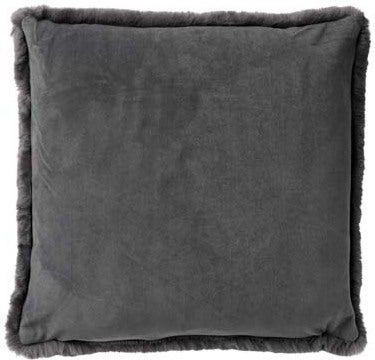 Dutch Decor sierkussen Zaya grijs 45 x 45 x 22 cm