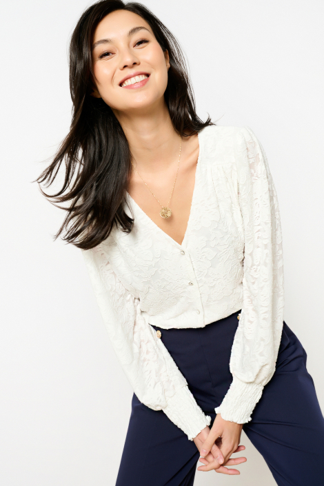 LolaLiza witte dames blouse