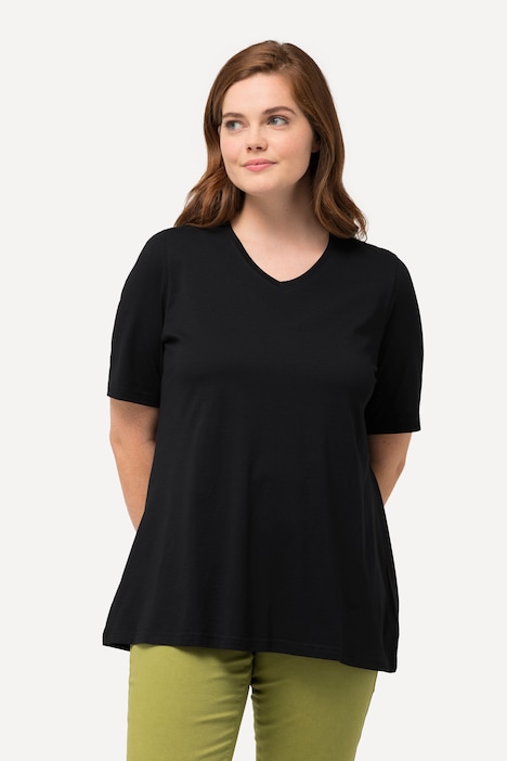 T-Shirts, 2er-Pack, V-Ausschnitt, Halbarm, Biobaumwolle