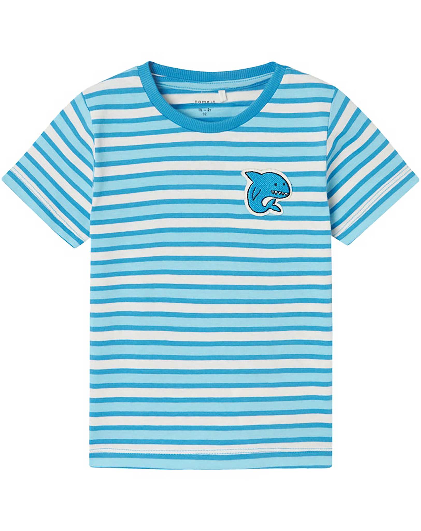 T-Shirt NMMDIKE SHARKY gestreift in swedish blue