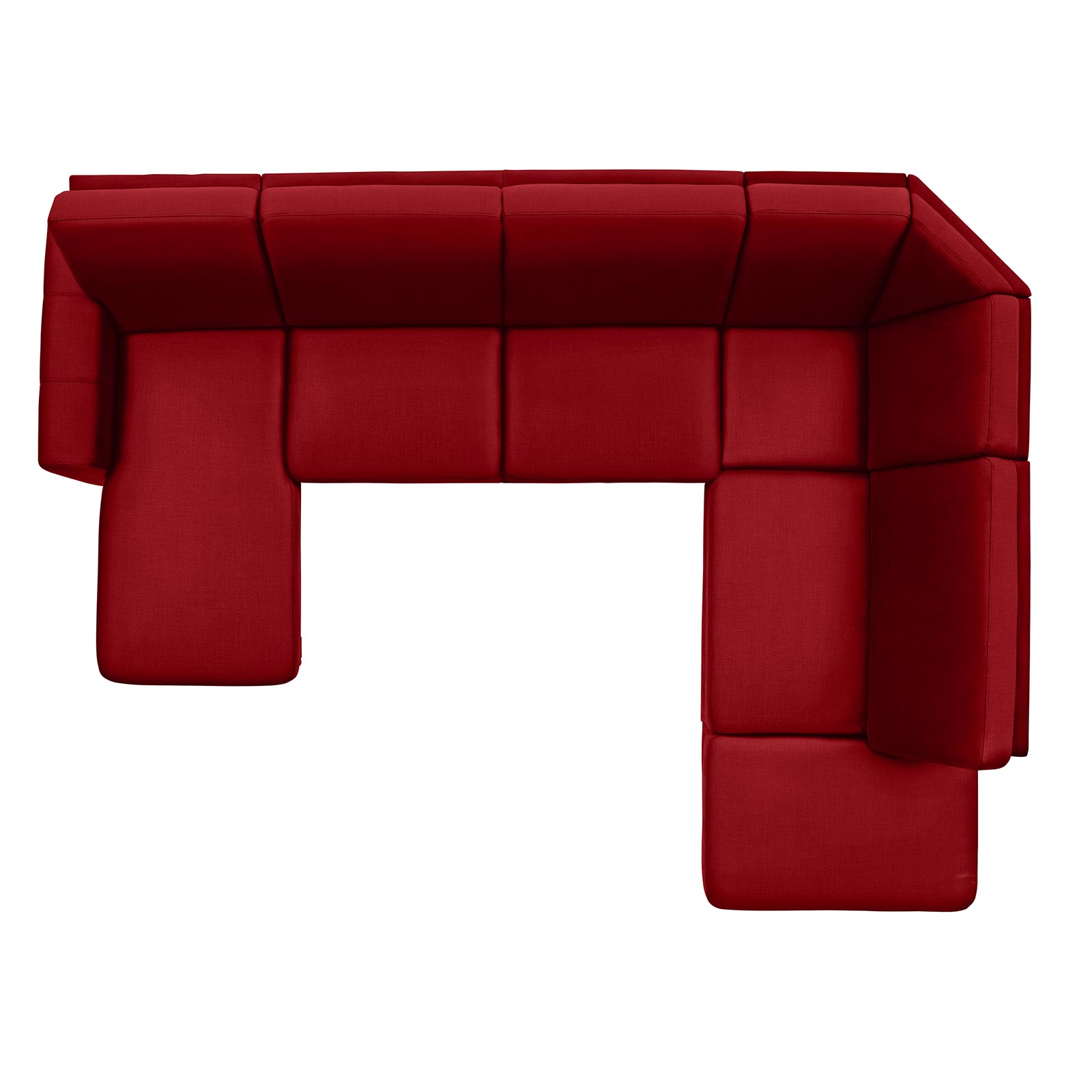 polsterpower Wohnlandschaft - Miro bordeaux - Basismodell - links
