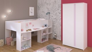 Parisot Kinderzimmer Pirouette 14 weiß / grau / rosa