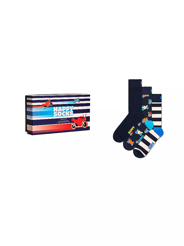 HAPPY SOCKS Damen Socken NAVY GIFT SET VESPA 36-40 3er Pkg Navy dunkelblau
