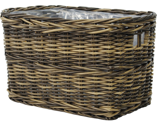 Lafiora polyrotan mand, 48 x 32 x 30 cm, bruin