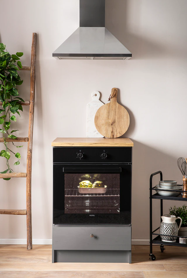 KOCHSTATION Herdumbauschrank »KS-Westminster, Herdumbau, Unterschrank, Ofenschrank, Küchenschrank« Breite 63 cm, Nischenmass B/T/H 56,8/62,5/58,8 cm, mit 1 Schubkasten