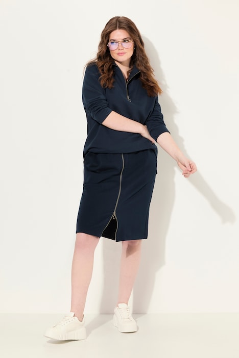 Sweatrock, Zipper, Taschen, Biobaumwolle