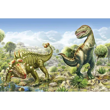Schmidt Spiele Puzzle - Box im Metallkoffer Dinosaurier, 2x60, 2x100 Teile