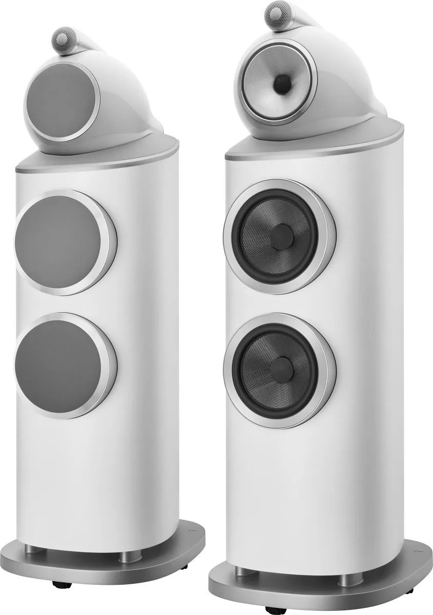 B&W 802 D4 Blanc satin (la paire) Enceintes colonne