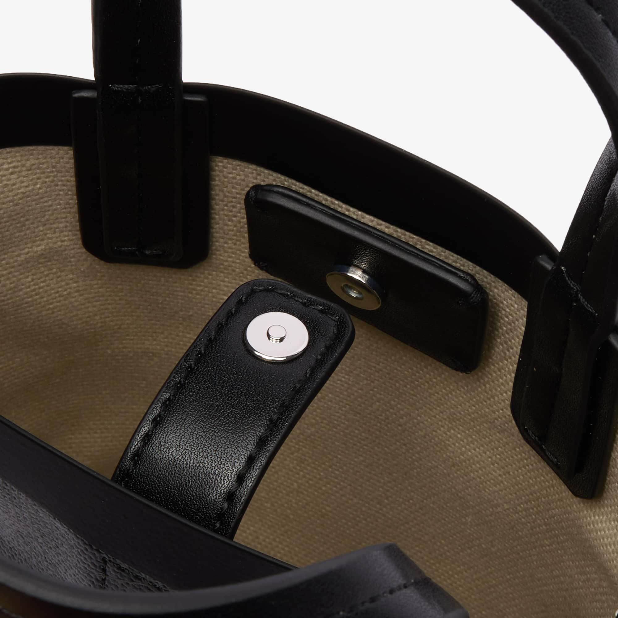 Mini sac cabas Zely monogramme en toile enduite Sacs à bandoulière - Noir - Lacoste - Femme