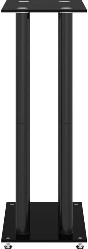 Luidsprekerstandaards - Zwart - Gehard Glas - Aluminium