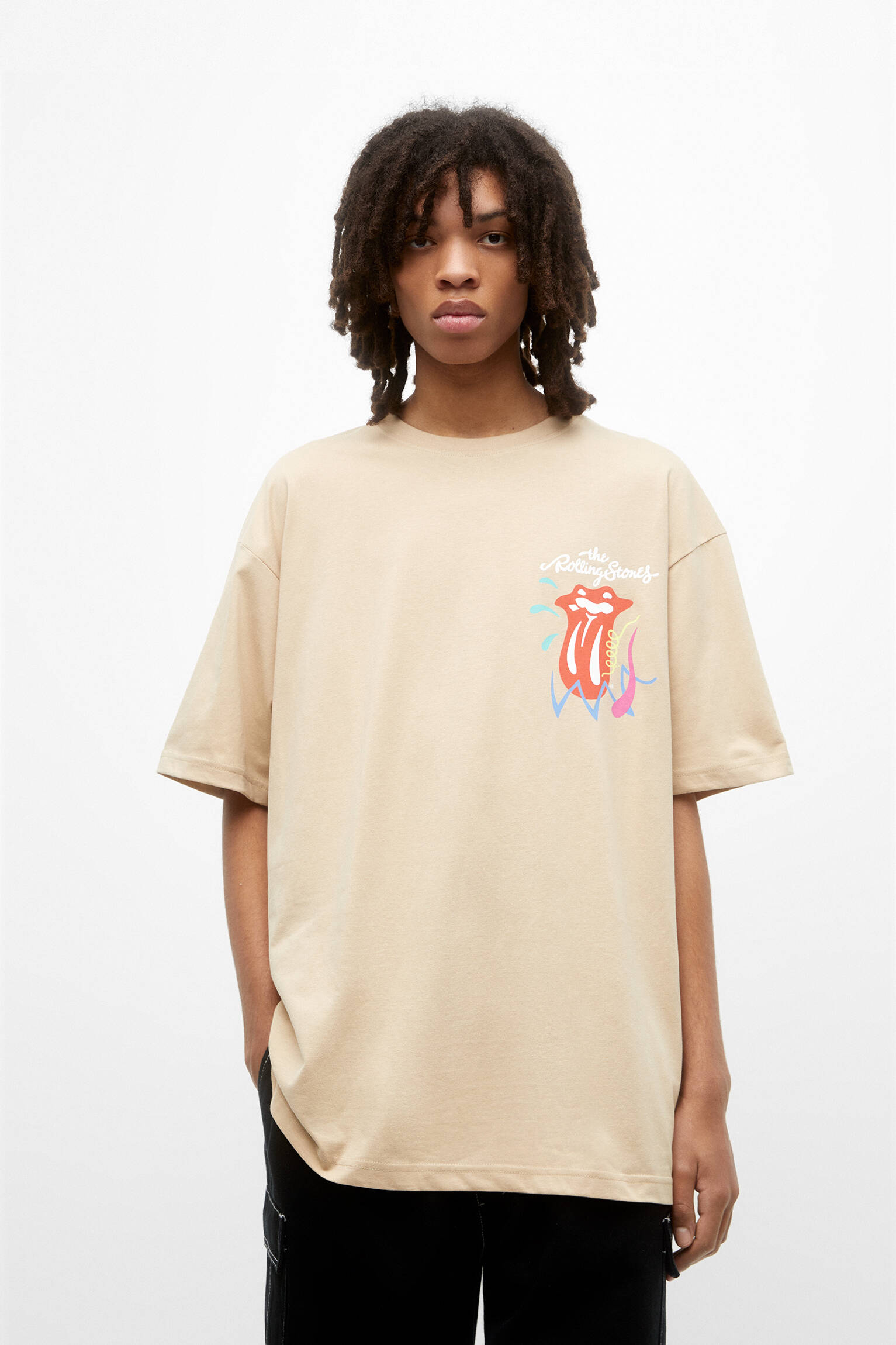 CAMISETA THE ROLLING STONES - BEGE