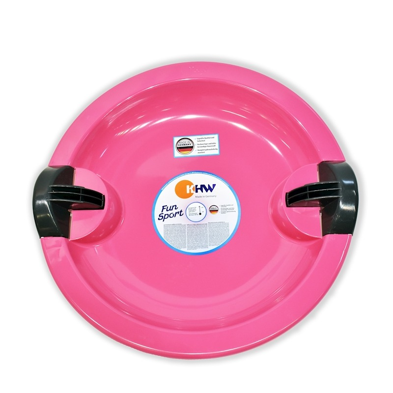 (Ø65cm) Snow Fun Ufo Winter Ski Schlitten Schnee Tellerrutscher (76113) - Pink