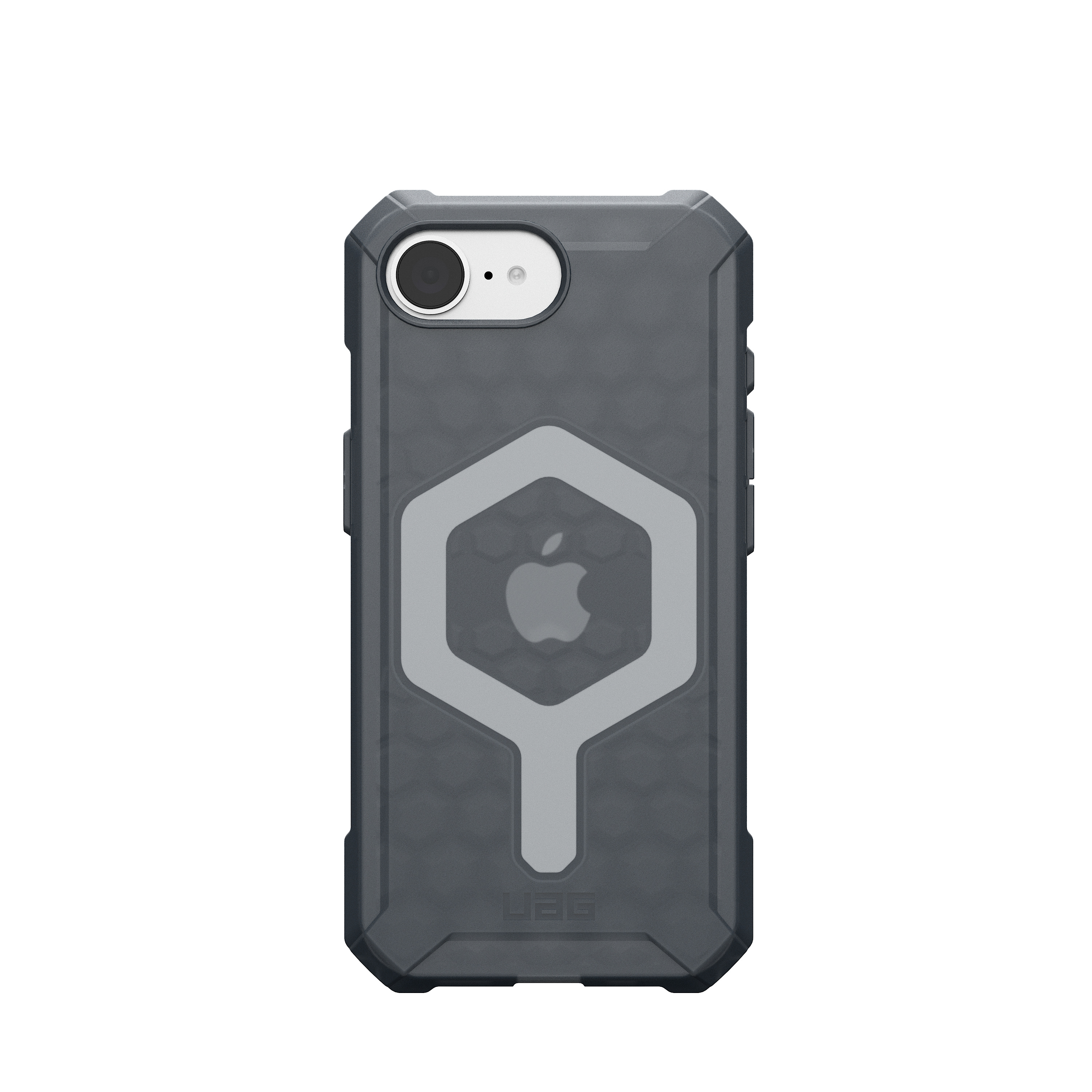 iPhone 16e MagSafe Schutzhülle Essential Armor (114496113131) - Ash (Transparent / Schwarz)