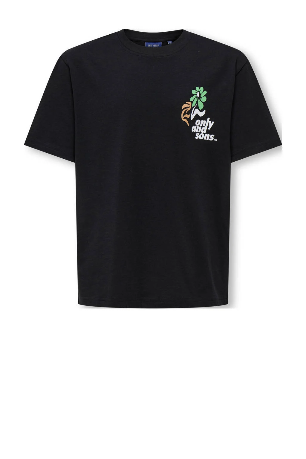 ONLY & SONS JUNIOR T-shirt zwart