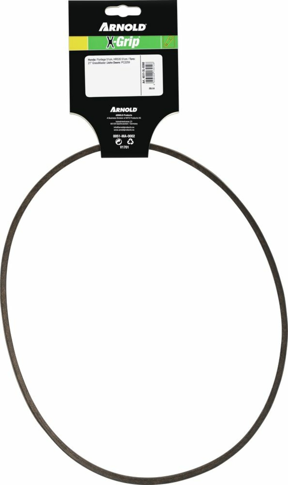 Courroie trapézoïdale x-grip v de type 3l380