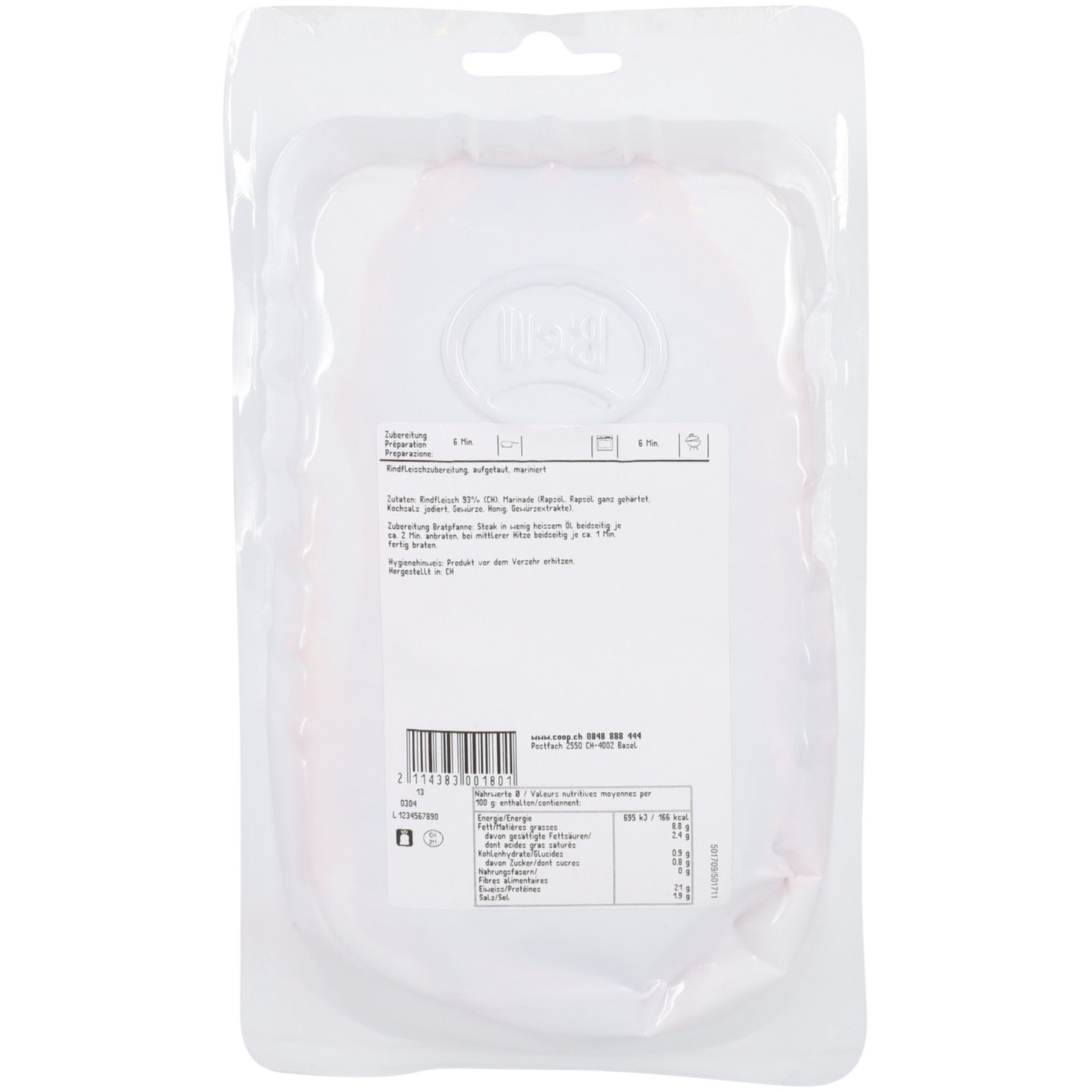 Prix Garantie Rindsentrecote mariniert ca. 230g