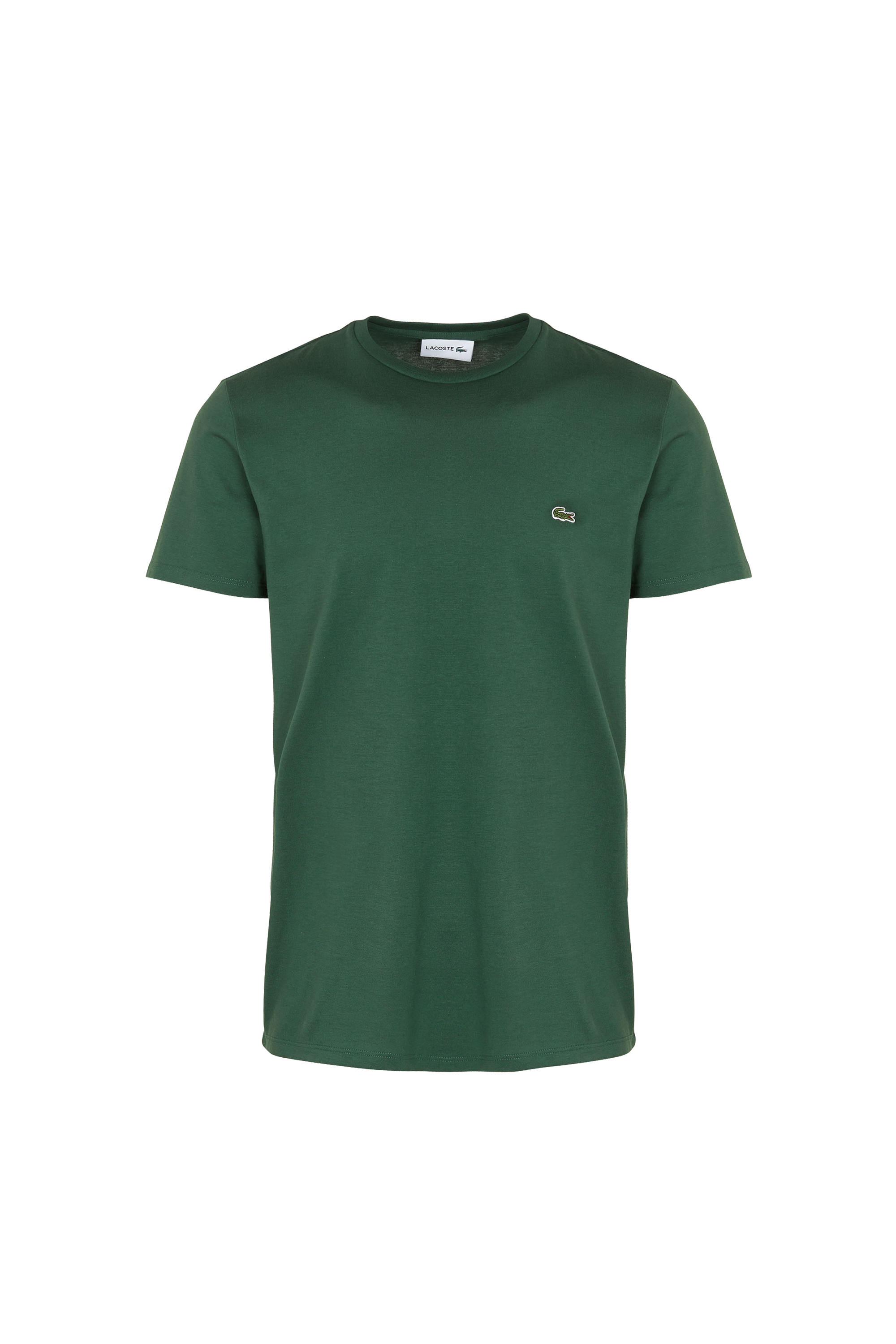 LACOSTE Tee-shirt col rond regular-fit en coton pima  Vert