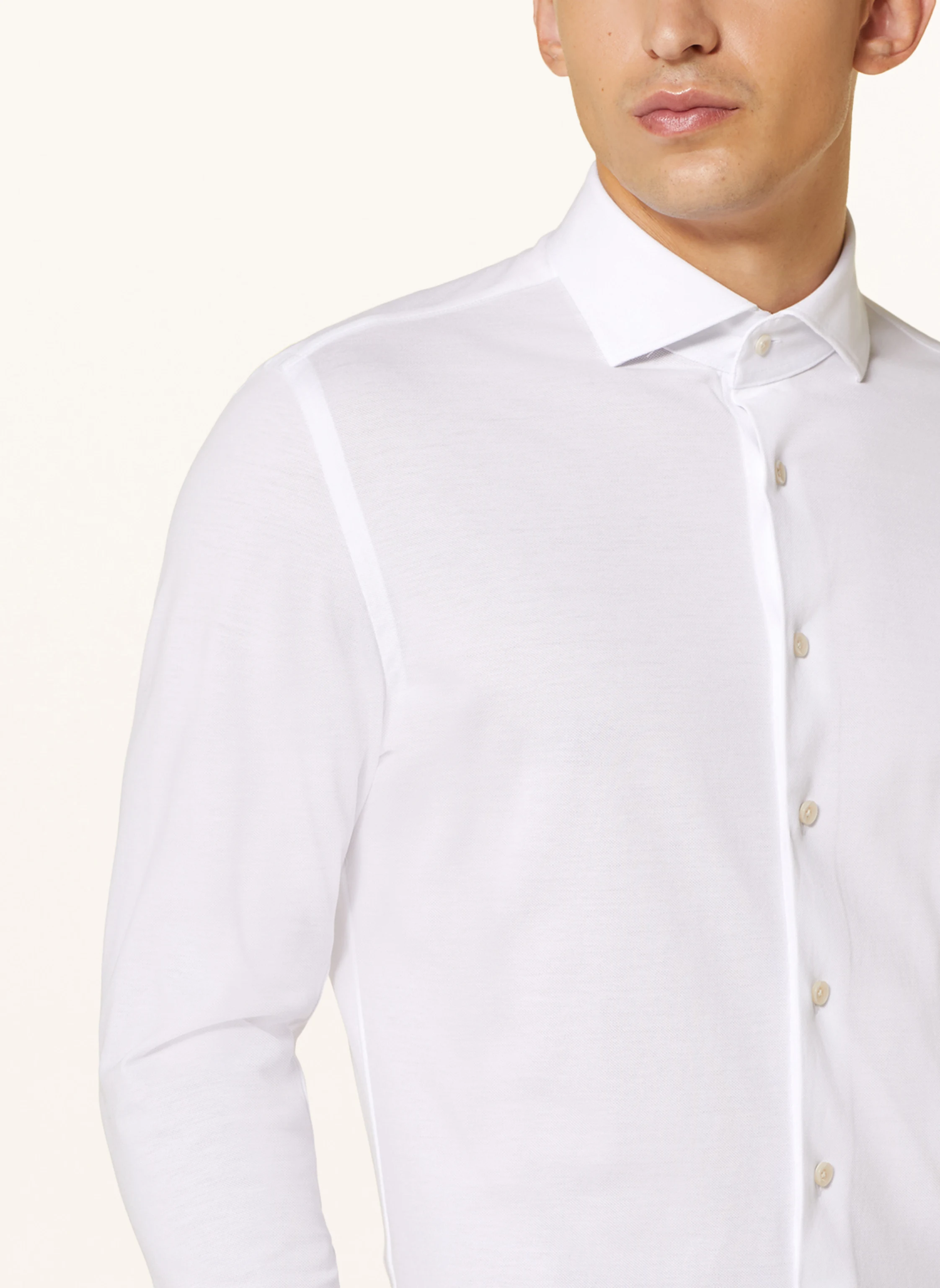 PROFUOMO Piqué-Hemd Slim Fit