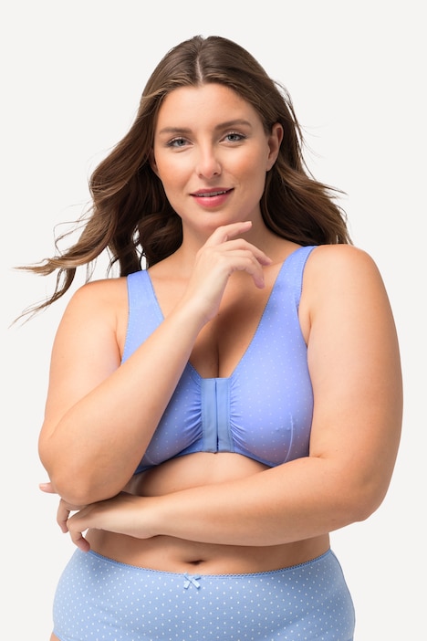 Bustier, Punkte, Vorderverschluss, Cup C - D, Mikrofaser