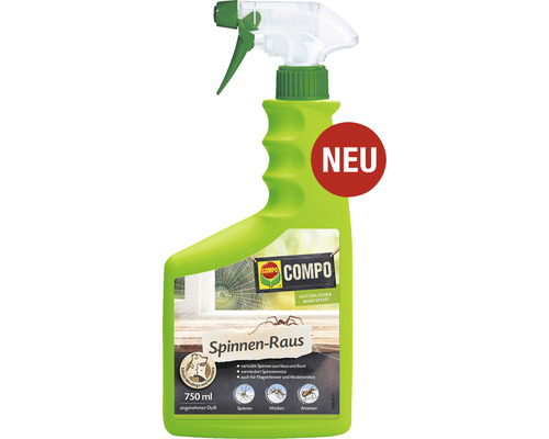Spider-Out COMPO 750 ml natuurlijke werkzame stof. Onschadelijk voor nuttige insecten en huisdieren.