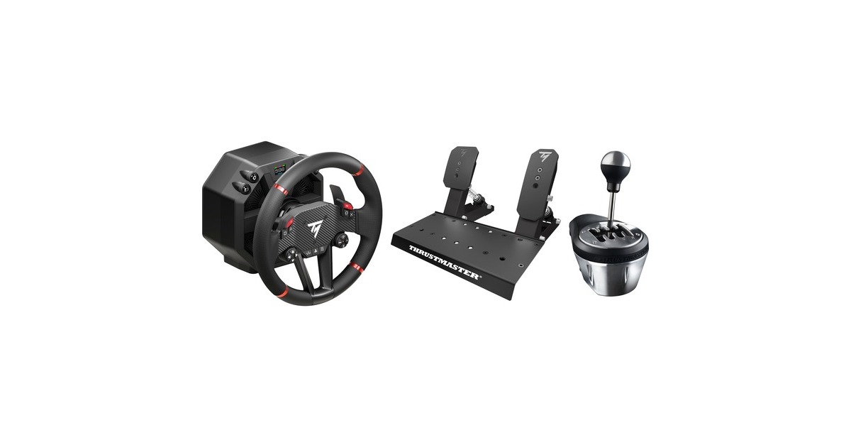 ThrustmasterT598-P Direct Axial Drive Force Feedback Wheel + TH8A Add-On simulatorset  (Zwart, PS5, PS4 & PC met 2 pedalen)