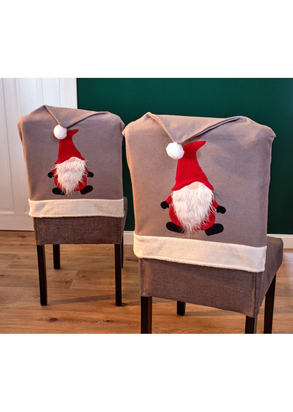 Housse de chaise avec lutin (Ens. 4 pces.)