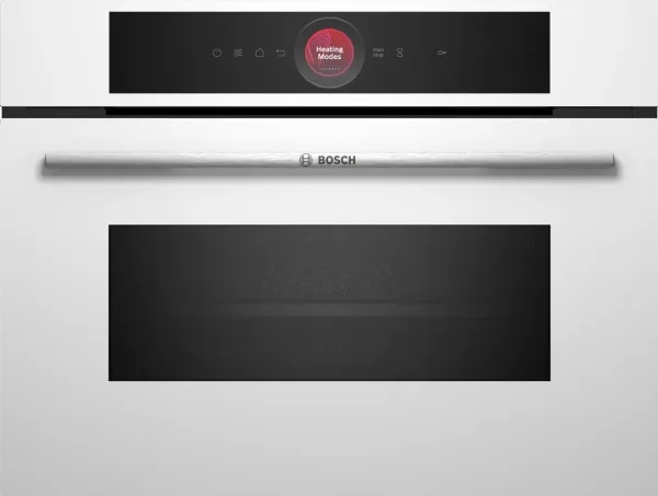 Bosch Serie | 8 CMG7241W1 - Kombinationsovn - til indbygning - Wi-Fi - niche - bredde: 56 cm - dybde: 55 cm - højde: 45 cm - med selv-rengøring - hvid