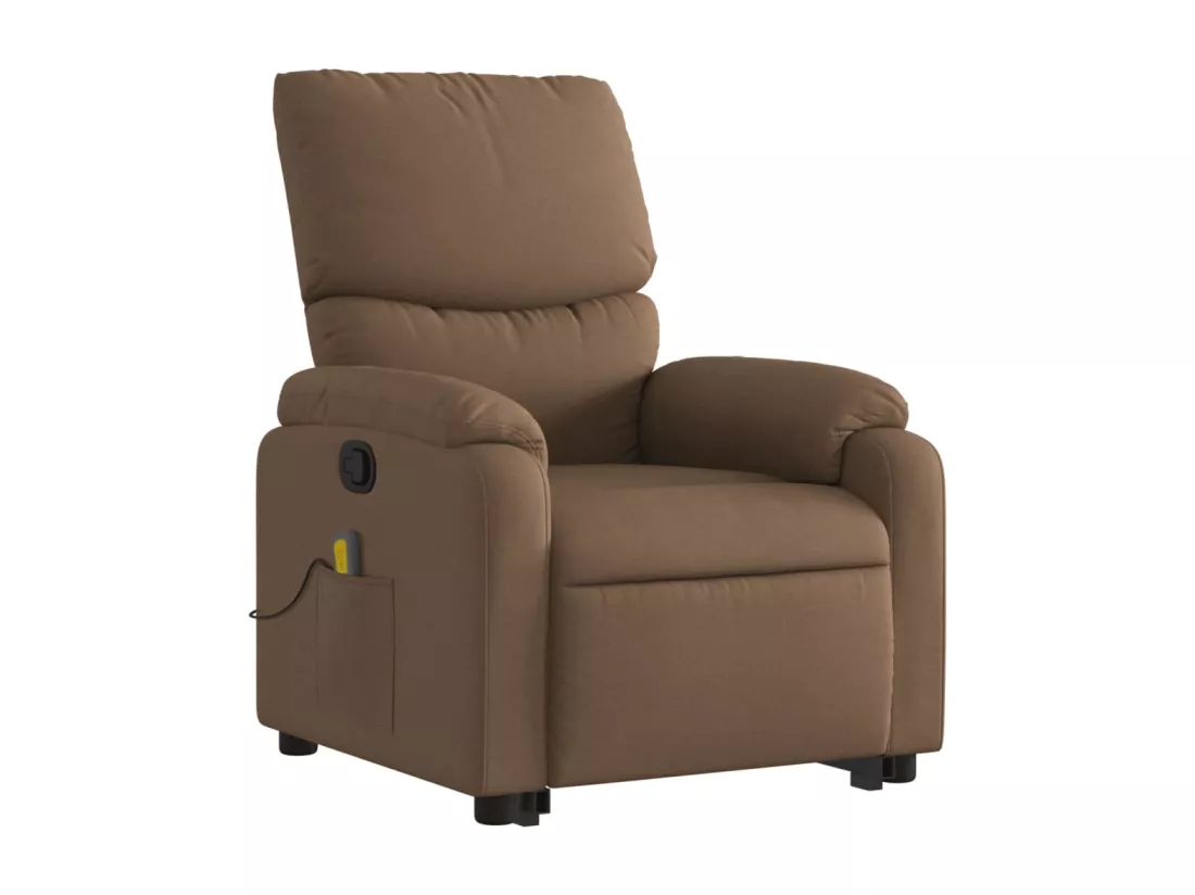 Fauteuil massant inclinable Marron Tissu