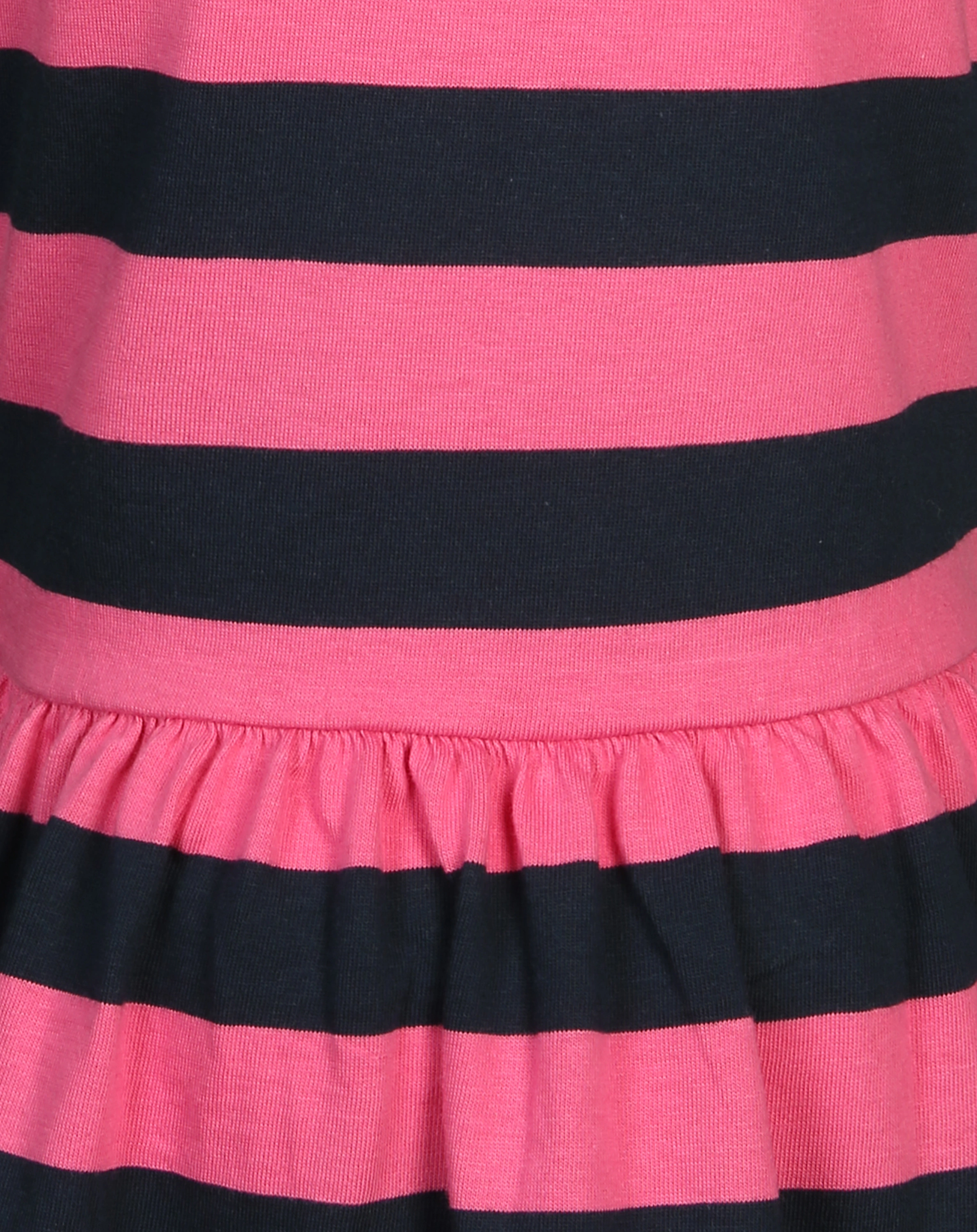 Kleid SMALL HEART gestreift in dunkelblau/rosa