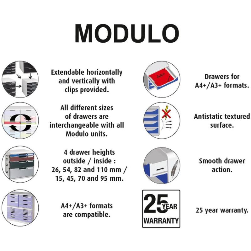 Module de classement Modulo Office 5 tiroirs A3
