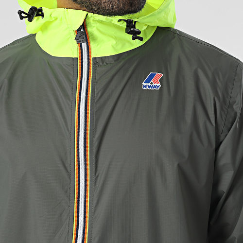 Coupe-Vent Le Vrai Claude 3.0 Vert Kaki Jaune Fluo