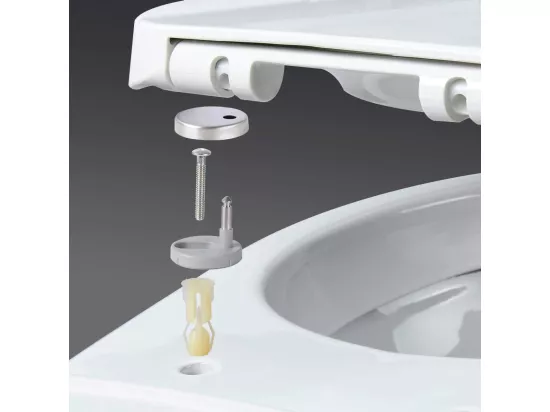 Abattant WC siège de blanche 45.5 x 37.1 x 45.5 cm 19_0000672