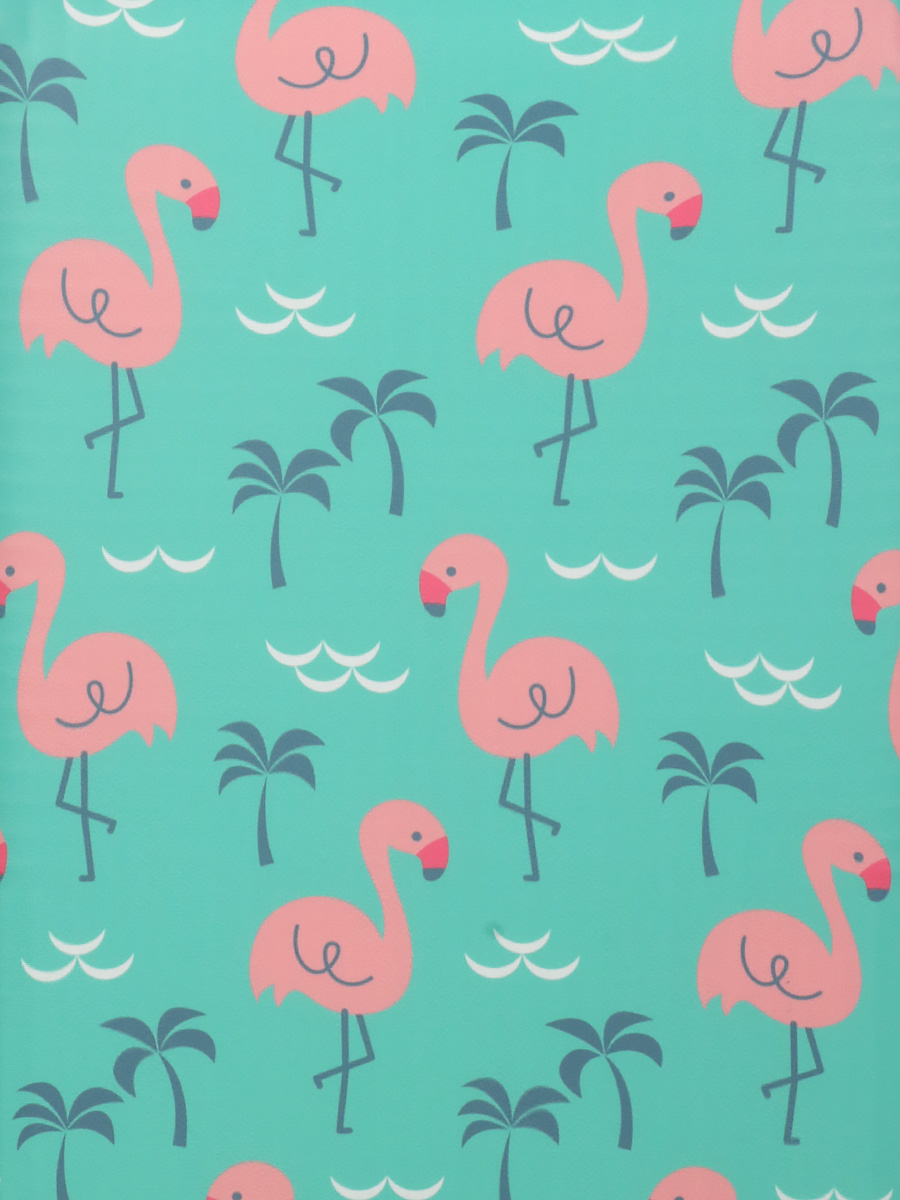 Housse de valise Periea Green with Pink Flamingos S