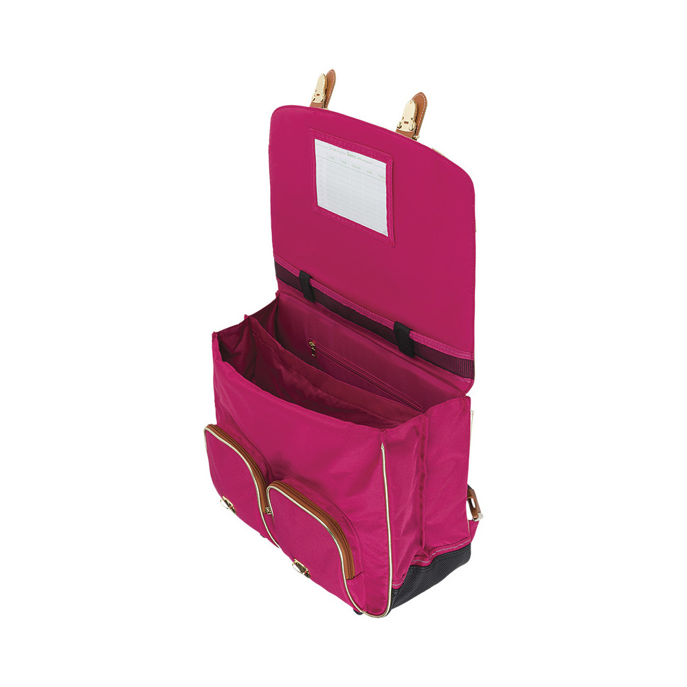 Cartable trolley Paloma framboise