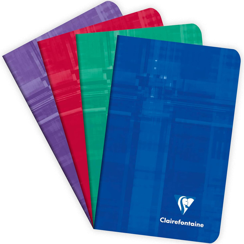 Clairefontaine Notizheft, 75 x 120 mm, kariert 5 mm, assortiert