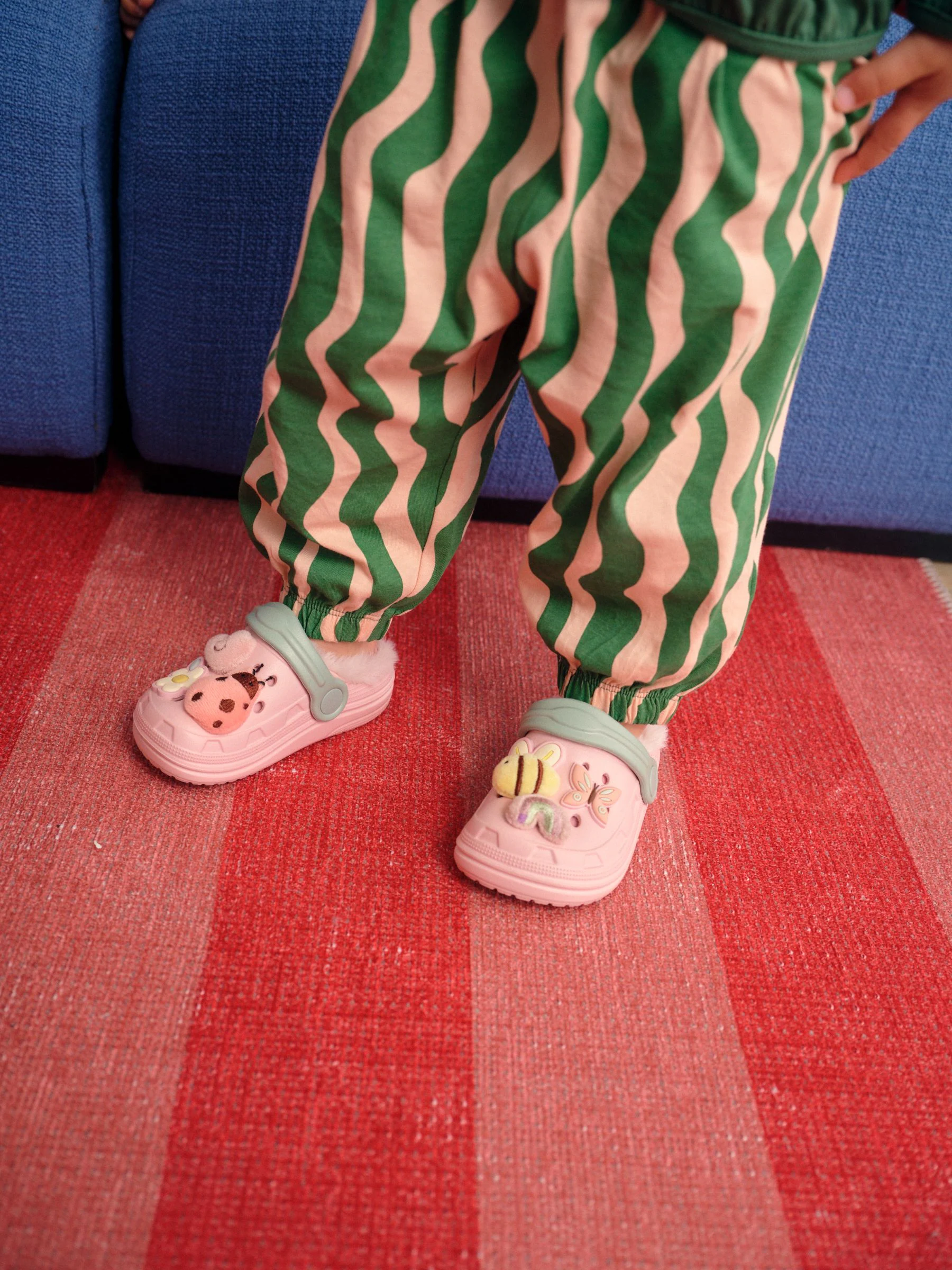 Roze/groen met figuurtjesprint - Joggingbroek pyjama's 3 stuks (9mnd-10jr)